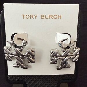 NIP TORY BURCH Roxanne Hidden Hinge Earrings Puffy Design